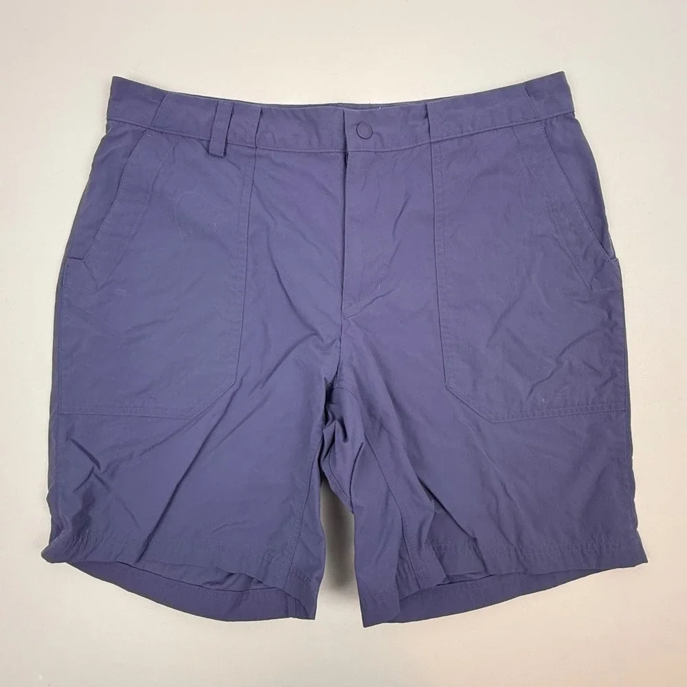 Mountain Hardwear Mens Shorts 34 Purple Nylon Outdoor Hiking Cargo Zip Pocket - Picture 2 of 9